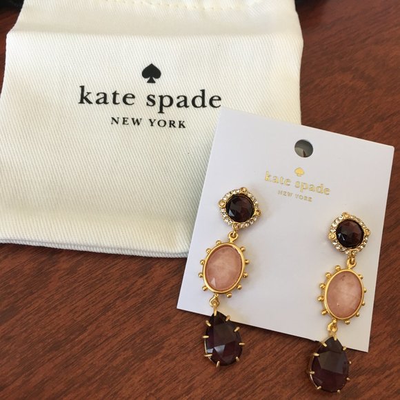kate spade new york small linear drop earrings - Picture 2 of 6